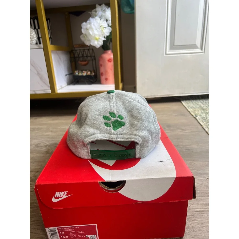 Vintage Ohio University Bobcats SnapBack Hat Grey Made In USA Wool Inside